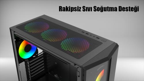 EMPOUSA EMG-17XN 750W 80 PLUS 4X120MM FAN RGB + Gaming ATX PSU YOK KUMAND VAR
